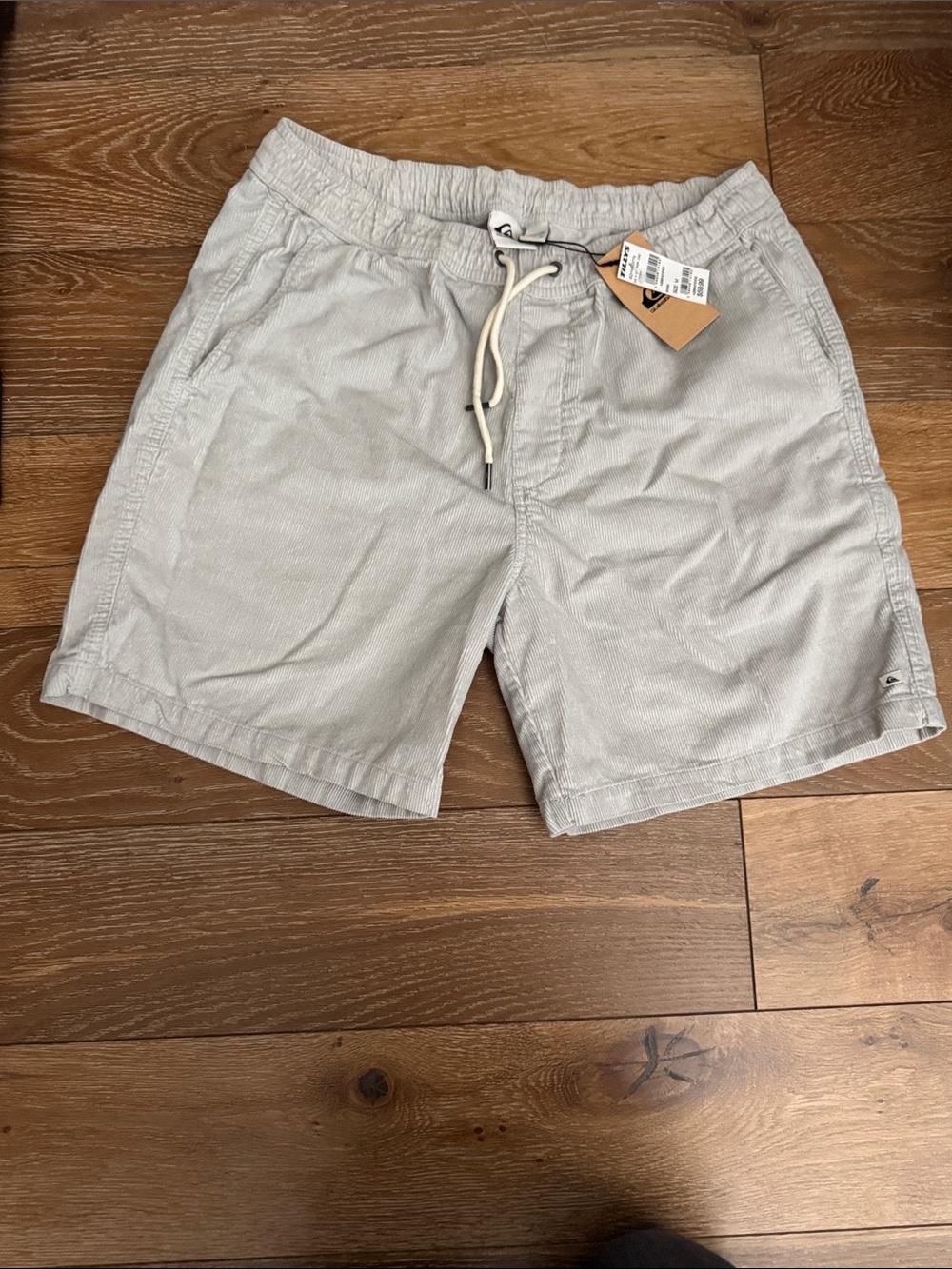 Quiksilver Light Gray Men's Drawstring Athletic Shorts